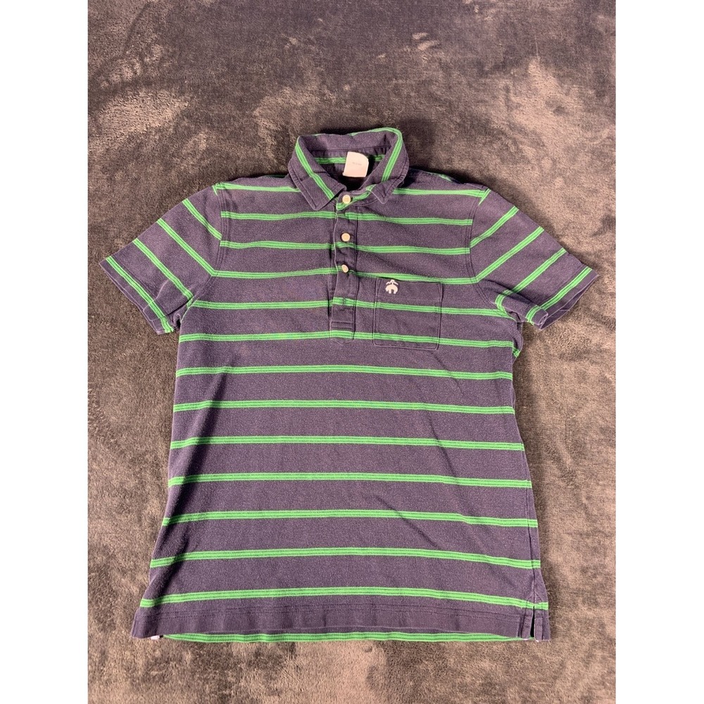Brooks Brothers 1818 Slim Fit Men's Polo M Blue Three-button Placket
